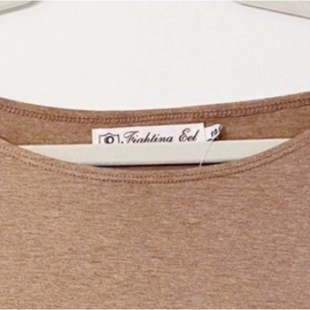 Fighting Eel Short Sleeve Womens Beige T-Shirt Dress  Size: M - Picture 7 of 9